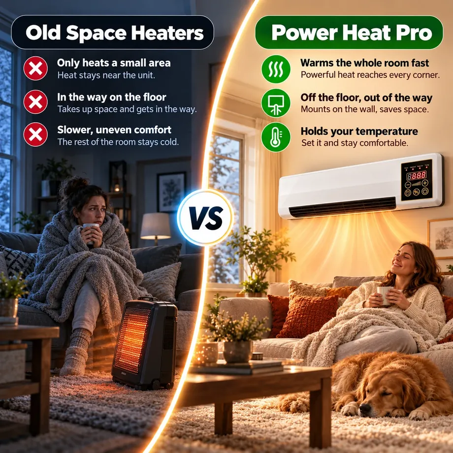 Old space heaters vs Power Heat Pro comparison
