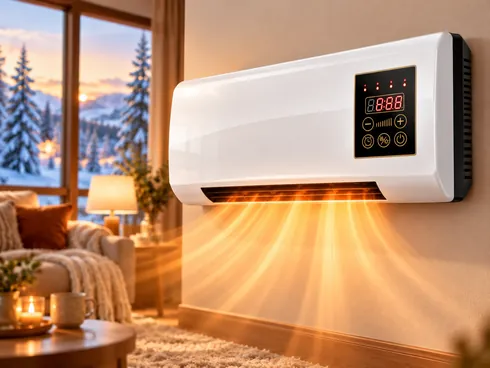 Power Heat Pro mounted on a living room wall