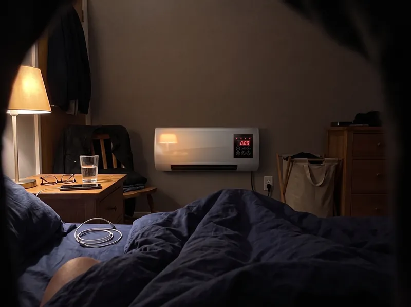 Power Heat Pro in a bedroom at night